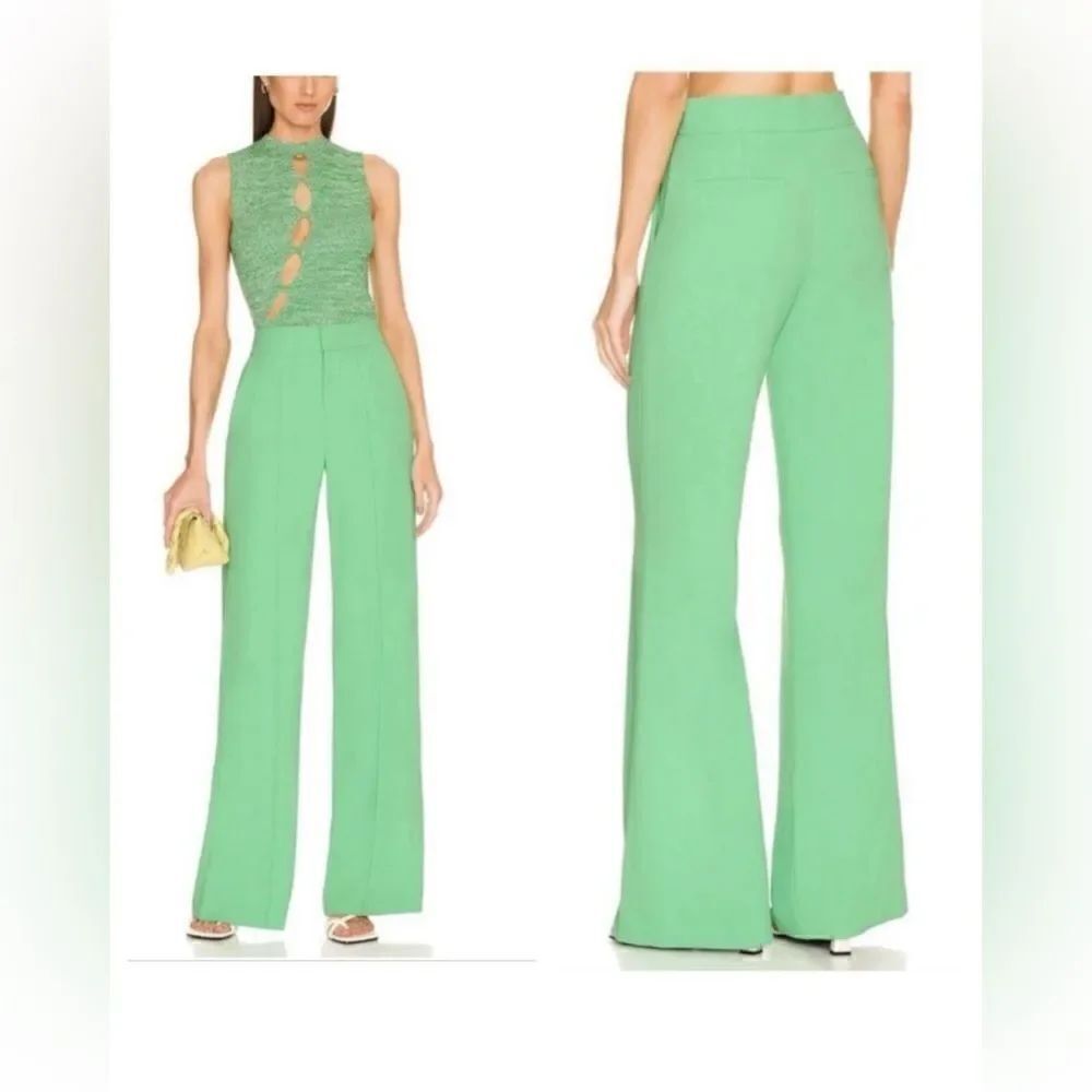 Alice & Olivia Dylan pants Green NWT size 0 $395